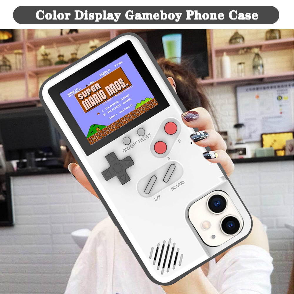 Brig væske mod Gameboy Case for iPhone, Autbye Retro 3D Phone Case Game Console with