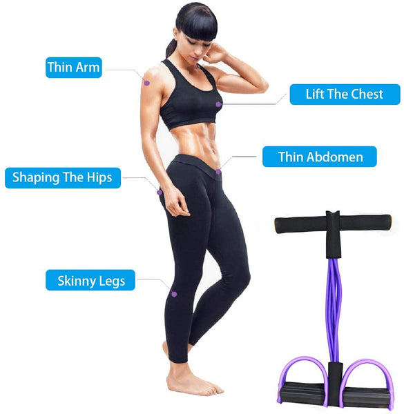 Autbye Multi-Function Tension Rope Band & Pedal Puller Resistance Band, Elastic Pull Rope Fitness for Abdomen/Waist/Arm/Yoga Stretching Slimming Training,for Home Gym Equipment