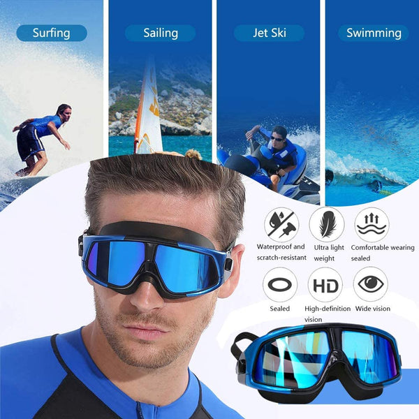 Autbye Nearsighted Swim Goggles Anti Fog UV Protection No Leaking for Adult Men Women Kids Waterproof Swimming Goggles,