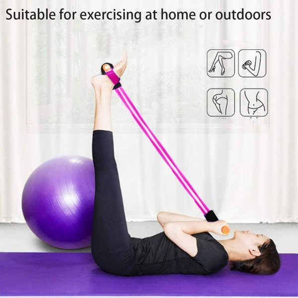 Autbye Multi-Function Tension Rope Band & Pedal Puller Resistance Band, Elastic Pull Rope Fitness for Abdomen/Waist/Arm/Yoga Stretching Slimming Training,for Home Gym Equipment